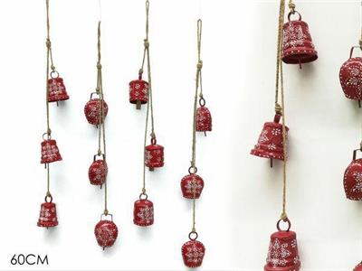 APPENDINO CAMPANACCIO 60CM COLORE ROSSO 4MODELLI ASS.