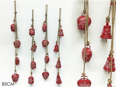 APPENDINO CAMPANACCIO 85CM COLORE ROSSO 4MODELLI ASS.