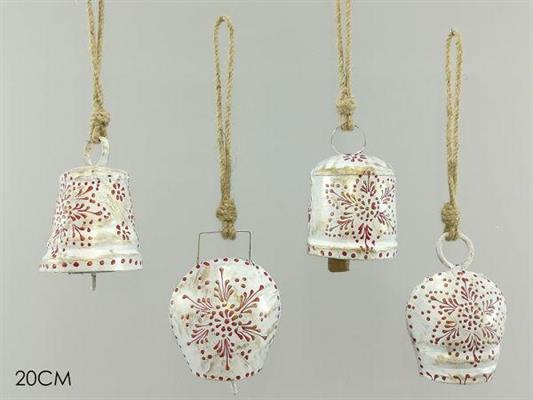 APPENDINO CAMPANACCIO 20CM COLORE BIANCO 4MODELLI  ASS.