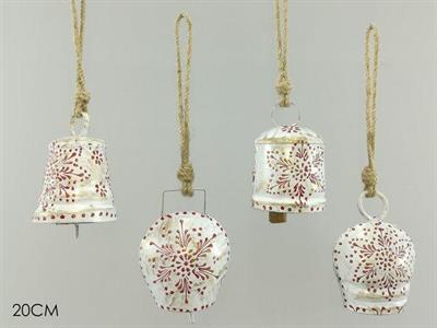 APPENDINO CAMPANACCIO 20CM COLORE BIANCO 4MODELLI  ASS.