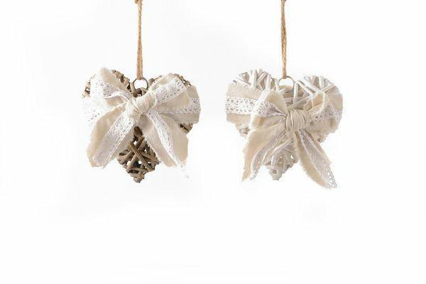APPENDINO CUORE MON AMOUR CON PIZZO COLORI ASS. 15X15X5CM