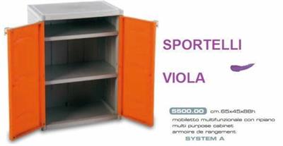ARMADIO SPORTELLO 65X45XH88CM VIOLA