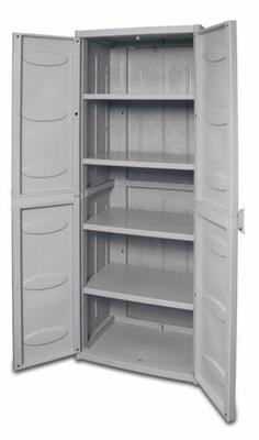 ARMADIO SYSTEM B 4 RIPIANI COLORE GRIGIO 65X45XH172CM