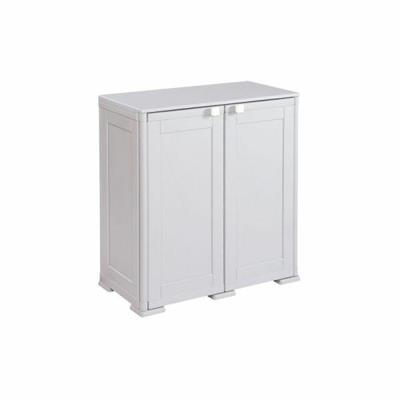 ARMADIO SIMPLEX BASSO + 1 RIPIANO LARGO COLORE GRIGIO 79X43X