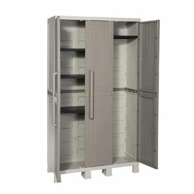 ARMADIO WOOD MIDI MOD. 3ANTE 4RIPIANI 97X37XH173CM COL.GRIGI