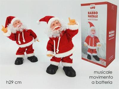 BABBO NATALE MUSICALE 2MODELLI ASS. 29CM
