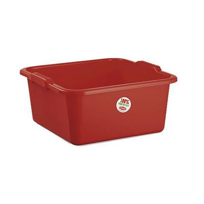 BAGNO QUADRO 34X34XH14CM 11LT COLORE ROSSO