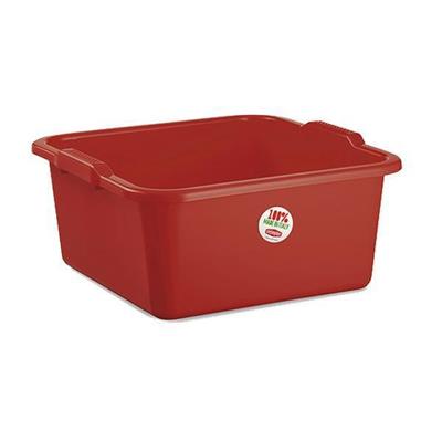 BAGNO QUADRO 38X38XH16CM 16LT COLORE ROSSO