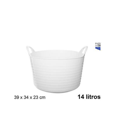BAGNO TONDO 2 MANICI 14 LT 39 X 34 X 23 CM BIANCO