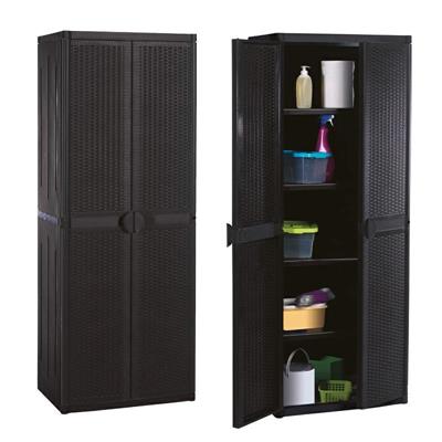 ARMADIO RATTAN SYSTEM 4 RIPIANI COLORE MOKA