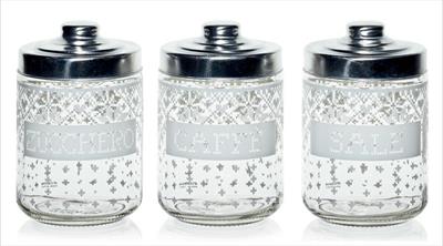 BARATTOLO 800CC SET 3PZ DECORO CROCHET