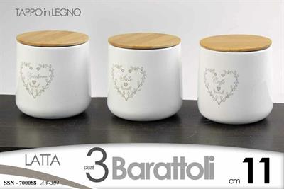 BARATTOLO TRIS CUORE 11X11CM