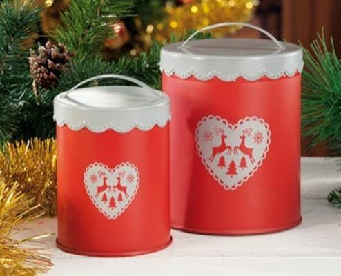 BARATTOLO LATTA SET 2PZ D.10/13CM 2COLORI ASS.