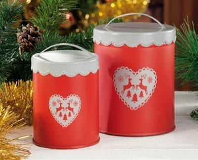 BARATTOLO LATTA SET 2PZ D.10/13CM 2COLORI ASS.