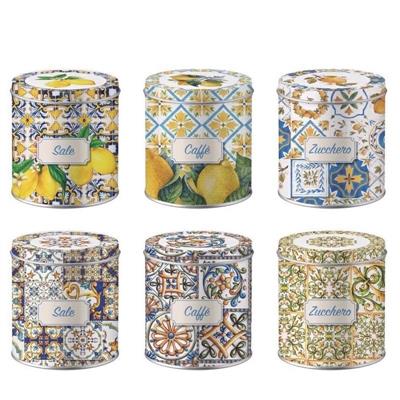 BARATTOLO METALLO 10XH12 CM SET 3 PZ 2 DECORI ASS