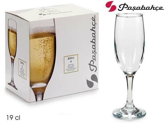 BICCHIERE CALICE CHAMPAGNE 190ML CONF.6PZ