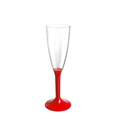 BICCHIERE FLUTE PLASTICA CONF. 6 PZ ROSSO