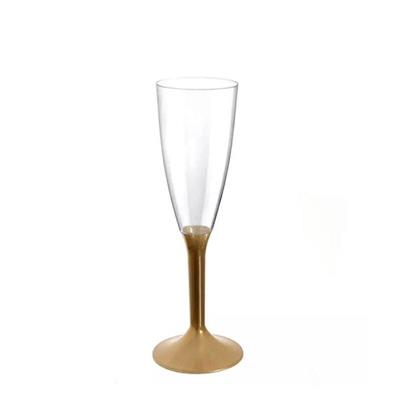 BICCHIERE FLUTE PLASTICA CONF. 6 PZ ORO