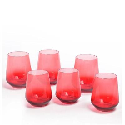 BICCHIERE VETRO ICONIC 425 ML CONF. 6 PZ ROSSO