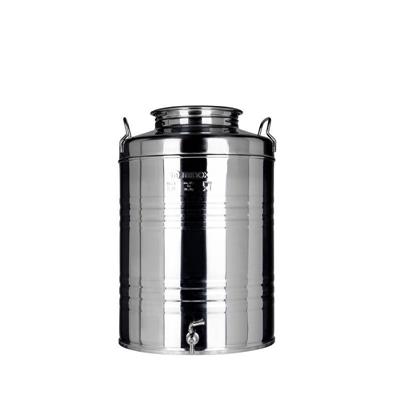 BIDONE GRAFFATO INOX 30 LT CON PREDISPOSIZIONE RUBINETTO