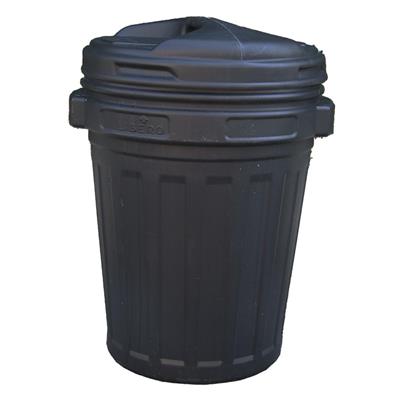 BIDONE CON COPERCHIO 40LT COLORE NERO