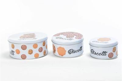 BISCOTTIERA IN LATTA SET 3PZ (9X19,7CM)(7,5X17CM)(7,8X13,5CM