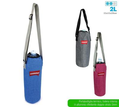 BORSA TERMICA PORTABOTTIGLIA JEANS 2 LT 12 X 35 CM COLORI AS