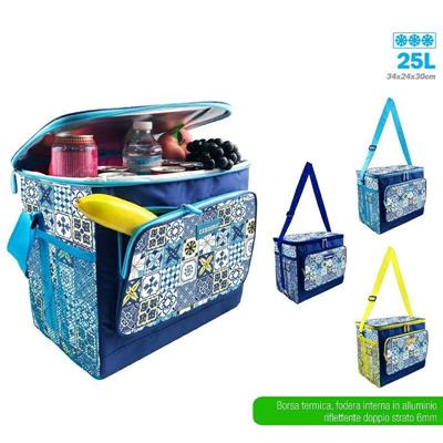 BORSA TERMICA A POZZETTO MEDITERRANEO 25 LT 34X30 CM ASS