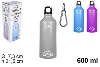 BOTTIGLIA ALLUMINIO 600 ML COLORI ASS.