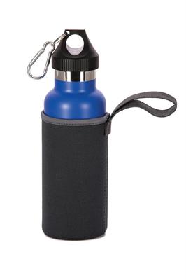 BOTTIGLIA TERMICA CON MOSCHETTONE 50CL BLU ACCIAIO INOX18/10