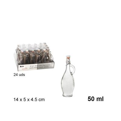 BOTTIGLIA IN VETRO CON TAPPO 50 ML