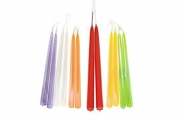 CANDELA COPPIA STELO LUCID COL.ASS. 25CM