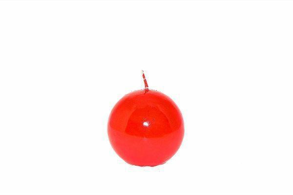 CANDELA SFERA LUCID D.6CM COLORE ROSSO