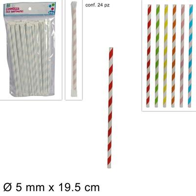 CANNUCCE CARTA IMBUSTATE COLORATE SPIRALE CONF. 24 PZ