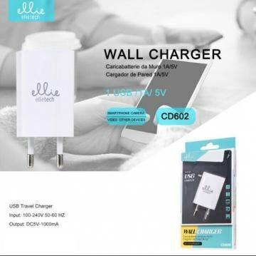 CARICABATTERIA 1USB 1A COLORE BIANCO