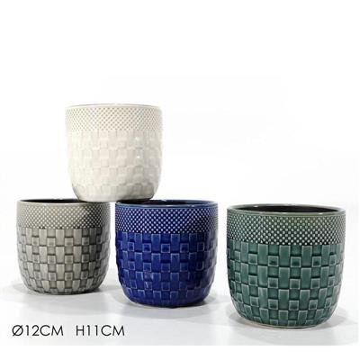 CASPO CERAMICA 12 X H11 CM DECORO MOSAICO 4 COLORI ASS