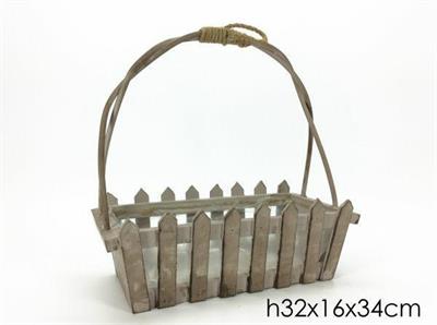 CASPO RETTANGOLARE RIGATO GRANDE 34X16XH32CM COLORE BEIGE
