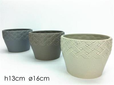 CASPO MEDIO DECORO RATTAN D.16XH13CM COLORI ASS.