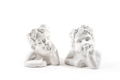 CASPO PORTAVASO PUTTO IN CERAMICA 20,8 X 16,4 X H23,4 CM ASS