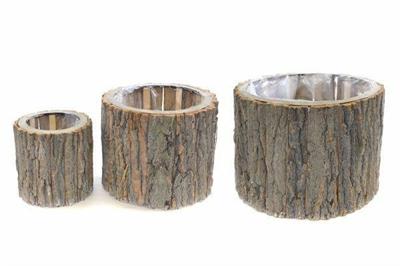 CASPO PORTAPIANTE FOREST IN LEGNO SET 3PZ (20X20CM)(30X25CM)