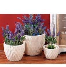 CASPO IN CERAMICA BIANCO SET 3 PZ D. 17/22/30 CM