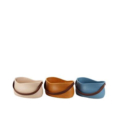 CASPO BORSA ONDULATO MANICO ECOPELLE 16,5 X 13,5 X H10 CM AS