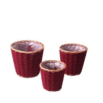 CASPO PORTAPIANTA LANA 3 PZ PIC. 13 X H9,5 + GR. 20 X H18