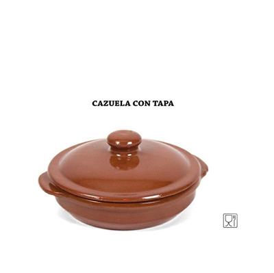 CASSERUOLA TERRACOTTA CON COPERCHIO 13 CM