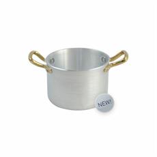 CASSERUOLA ALTA A SERVIRE PROFESSIONALE MANIGLIE OTTONE 10CM