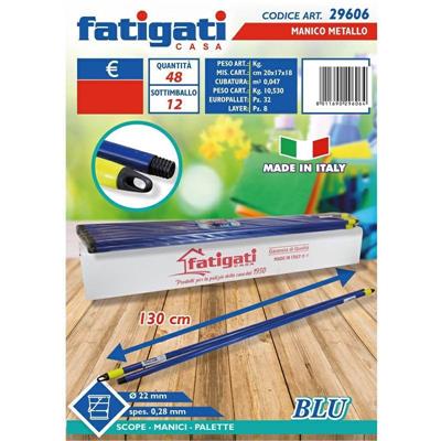 BASTONE MANICO METALLO 130 CM BLUE
