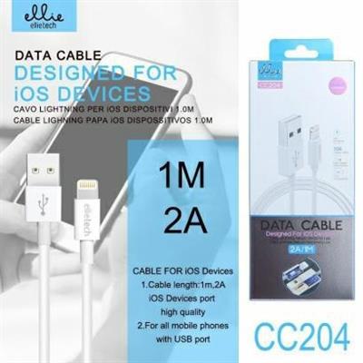 CAVO PER IPHONE 1MT 2A COLORE BIANCO