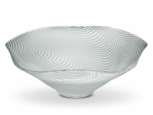 CENTROTAVOLA BOWL IN VETRO TRASPARENTE 35CM DECORO DORA
