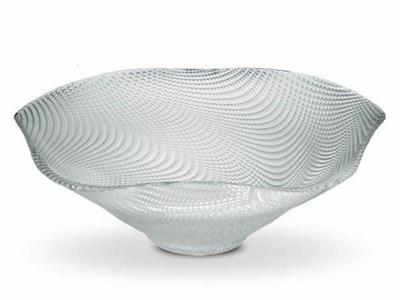 CENTROTAVOLA BOWL IN VETRO TRASPARENTE 35CM DECORO DORA
