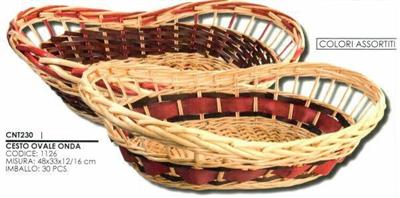CESTO VIMINI OVALE ONDA 48X33X16CM
